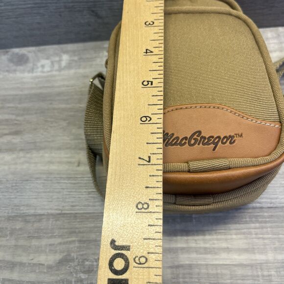 MacGregor Small Camera Bag Padded with Adjustable Strap Khaki, 2 Zip Compartment - Picture 7 of 8